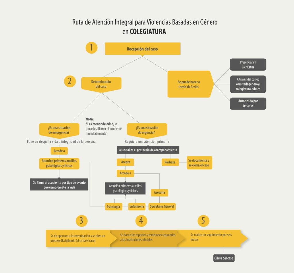 Ruta de atención No Violencias COLEGIATURA